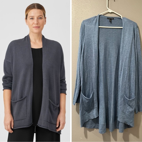 Eileen Fisher Women's Open Front Cardigan Sweater - Size LG - Picture 1 of 9